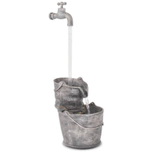 Waterornament Met Kraan En Emmers Polyresin