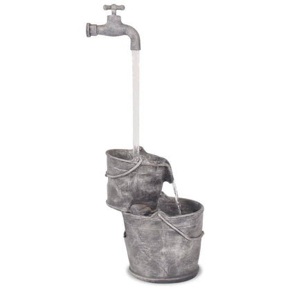 Waterornament Met Kraan En Emmers Polyresin