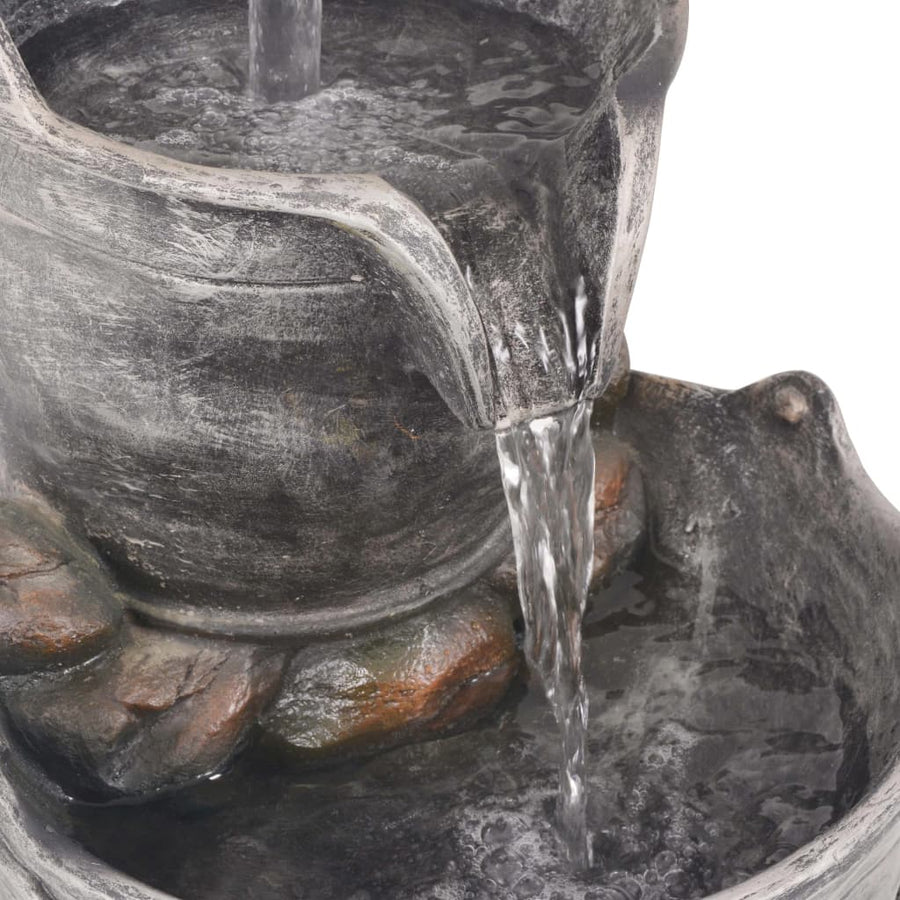 Waterornament Met Kraan En Emmers Polyresin