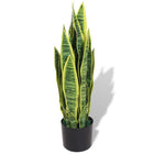 Artificial sansevieria plant with pot 65 cm green