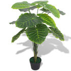 Artificial taro plant with pot 85 cm green