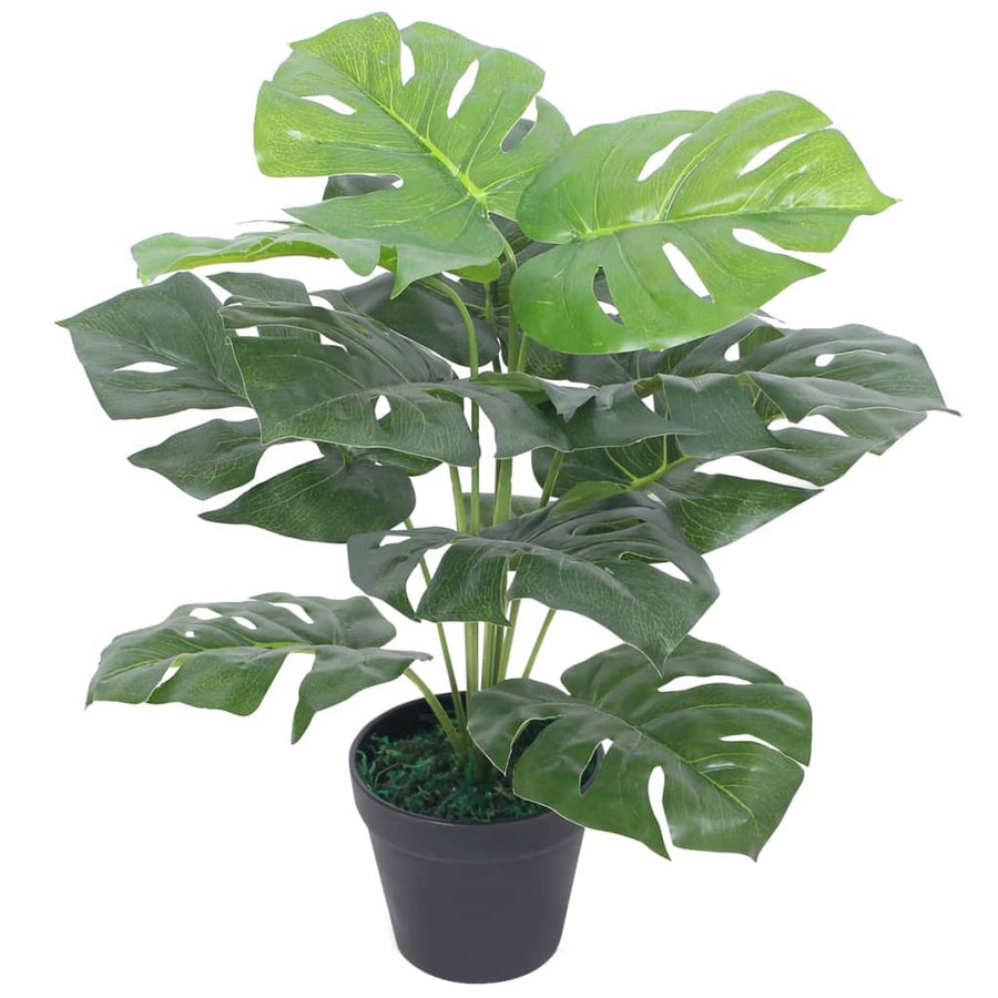 Kunstplant met pot monstera 45 cm groen 45 cm