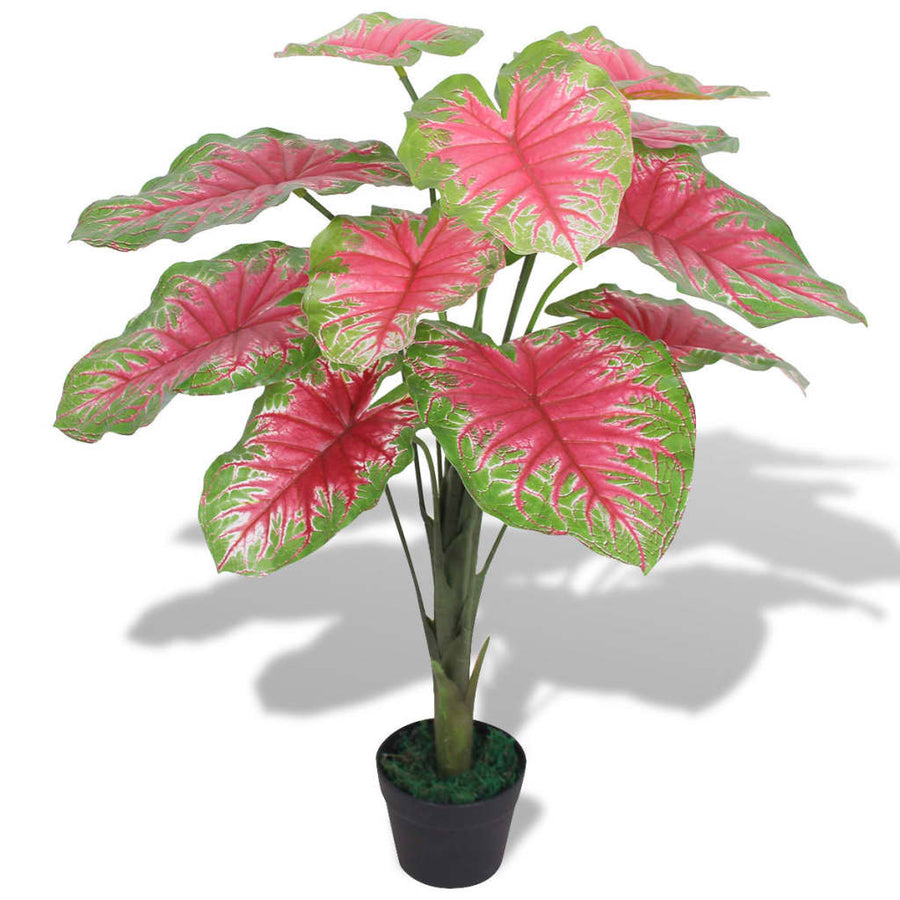 Kunstplant Caladium Met Pot 85 Cm En Rood caladium/85 cm