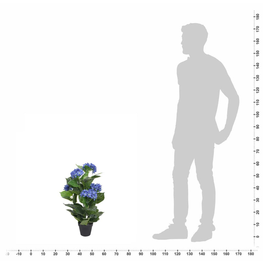 Kunst Hortensia Plant Met Pot 60 Cm Blauw Hortensia/60 cm