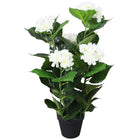 Kunst Hortensia Plant Met Pot 60 Cm Wit Hortensia/60 cm