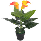 Kunst Calla Lelie Plant Met Pot 45 Cm En Geel Rood Calla lelie/45 cm