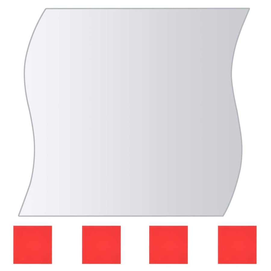 8 st Spiegeltegels meervormig glas