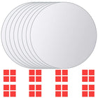 Spiegeltegels rond 8 stuks Ø15 cm glas