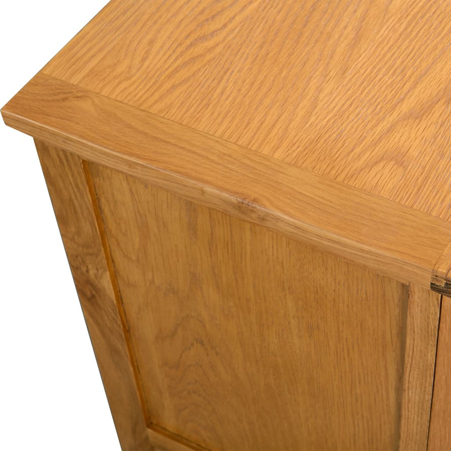 Tv-Meubel 90X35X48 Cm Massief Eikenhout
