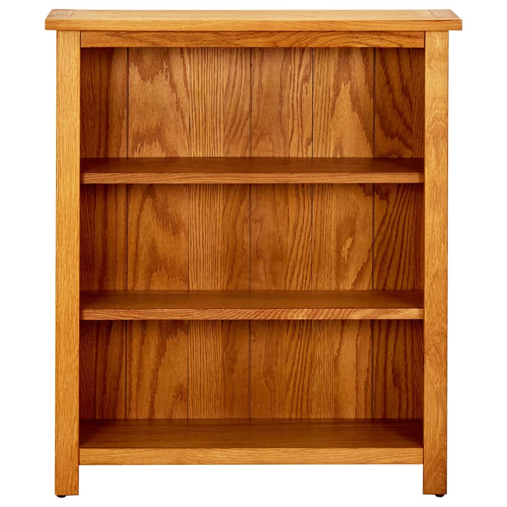 Boekenkast Met 3 Schappen 70X22,5X82 Cm Massief Eikenhout 70 x 22.5 x 82 cm