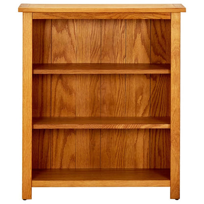 Boekenkast Met 3 Schappen 70X22,5X82 Cm Massief Eikenhout 70 x 22.5 x 82 cm