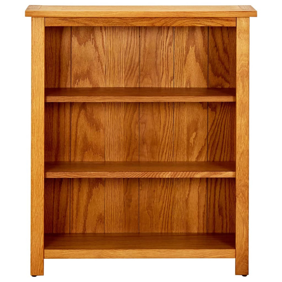 Boekenkast Met 3 Schappen 70X22,5X82 Cm Massief Eikenhout 70 x 22.5 x 82 cm