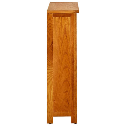 Boekenkast Met 3 Schappen 70X22,5X82 Cm Massief Eikenhout 70 x 22.5 x 82 cm