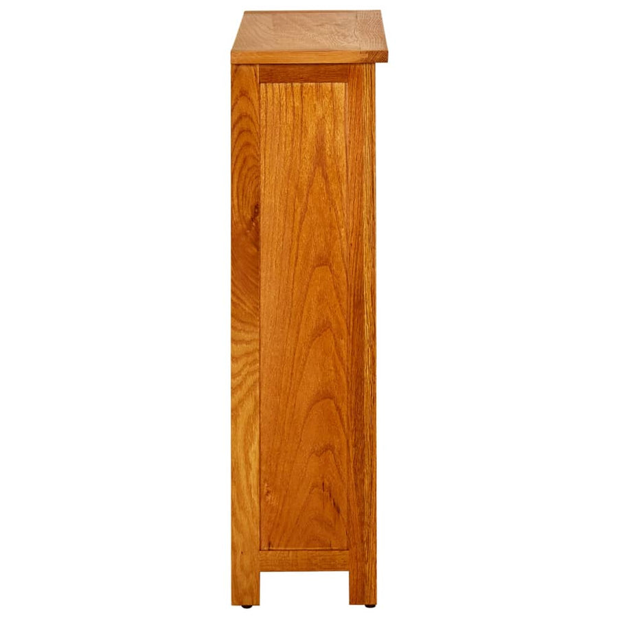 Boekenkast Met 3 Schappen 70X22,5X82 Cm Massief Eikenhout 70 x 22.5 x 82 cm