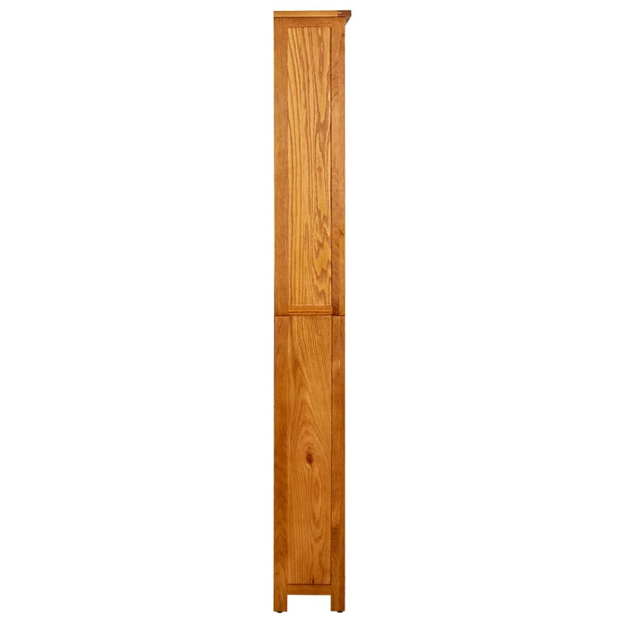 Boekenkast Met 6 Schappen 80X22,5X80 Cm Massief Eikenhout 80 x 22.5 x 180 cm