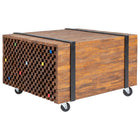 Side table teak wood 60x60x38 cm