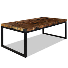 Salontafel 110X60X40 Cm Teakhout En Hars Zwart