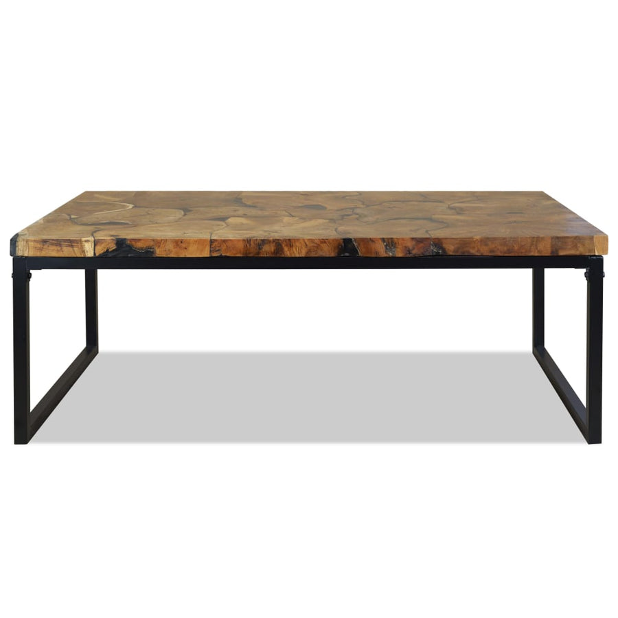 Salontafel 110X60X40 Cm Teakhout En Hars Zwart