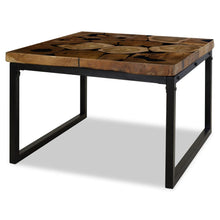 Salontafel 60X60X40 Cm Teakhout En Hars Zwart