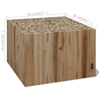 Salontafel Echt Teakhout 50 x 50 x 35 cm