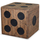 Storage box dice 40x40x40 cm white cedar wood