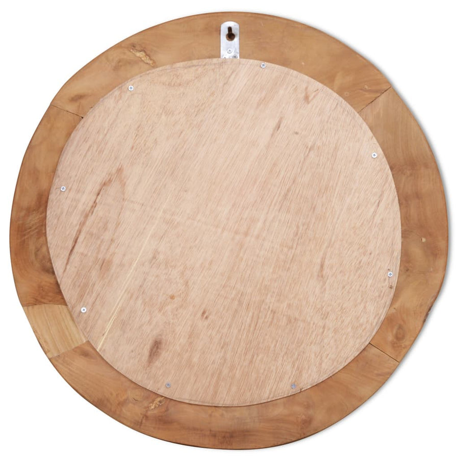 Decoratieve Spiegel Rond Teakhout 60 cm