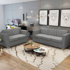 2-piece Sofa set light grey fabric
