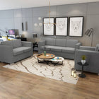 3-piece Sofa Set, light gray fabric