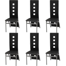 Eetkamerstoelen Kunstleer 6 Zwart