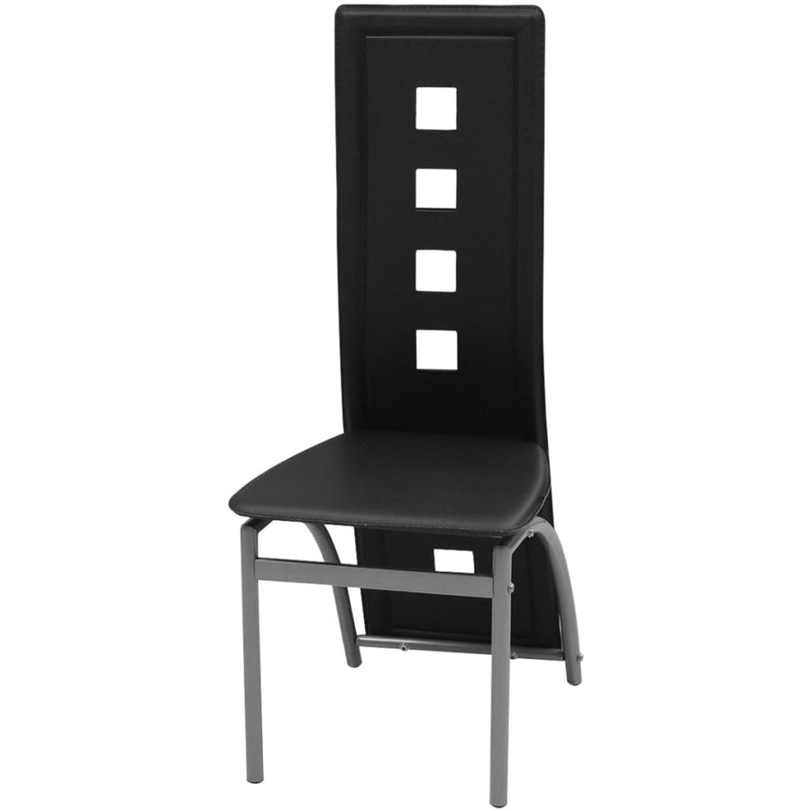 Eetkamerstoelen Kunstleer 6 Zwart