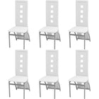 Eetkamerstoelen 6 st kunstleer wit 43x55,5x108 cm