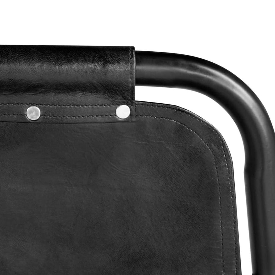 Eetkamerstoelen 6 st echt leer zwart