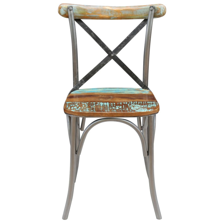 Eetkamerstoelen 4 massief gerecycled hout