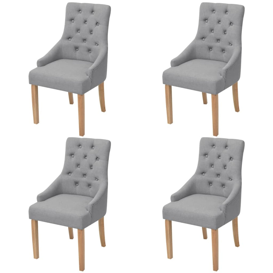 Eetkamerstoelen Stof 4 Lichtgrijs