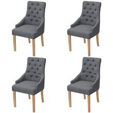 Eetkamerstoelen Stof 4 Donkergrijs