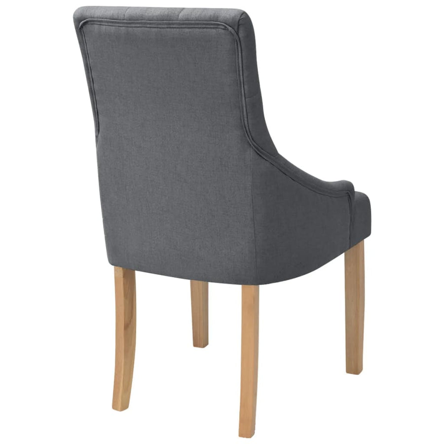 Eetkamerstoelen Stof 4 Donkergrijs