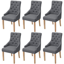 Eetkamerstoelen Stof 6 Donkergrijs