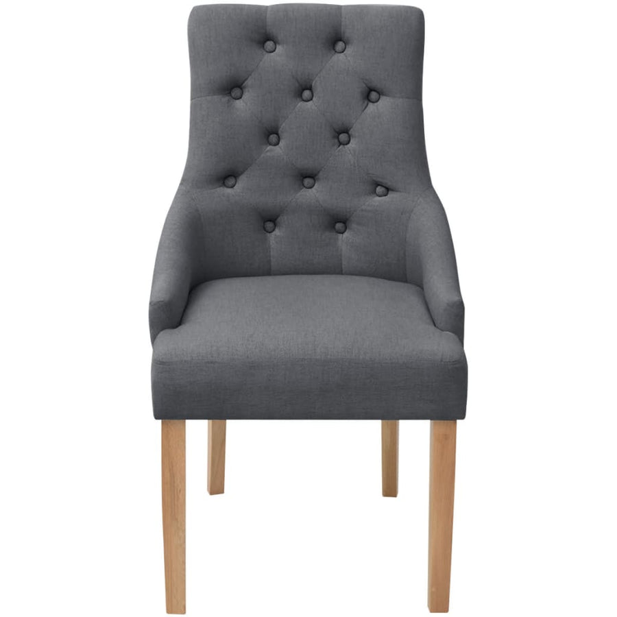 Eetkamerstoelen Stof 6 Donkergrijs