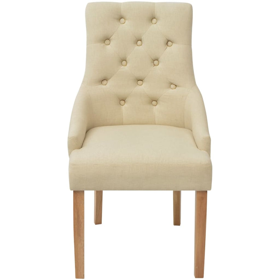 Eetkamerstoelen Stof 4 Crème