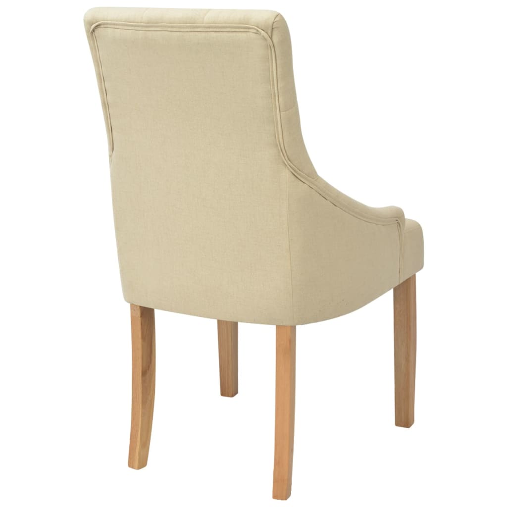 Eetkamerstoelen Stof 6 Crème