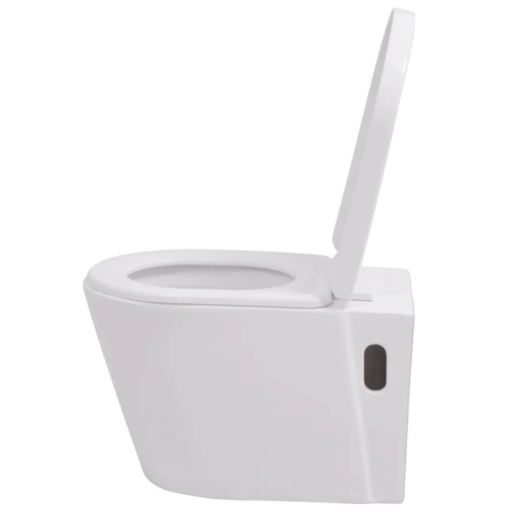 Hangend Toilet Met Verborgen Stortbak Keramiek Wit