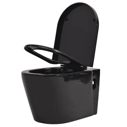Hangend Toilet Met Verborgen Stortbak Keramiek Zwart