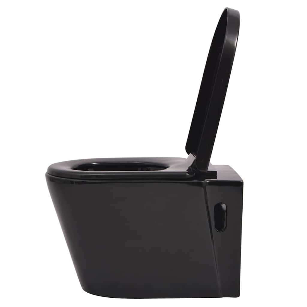Hangend Toilet Met Verborgen Stortbak Keramiek Zwart