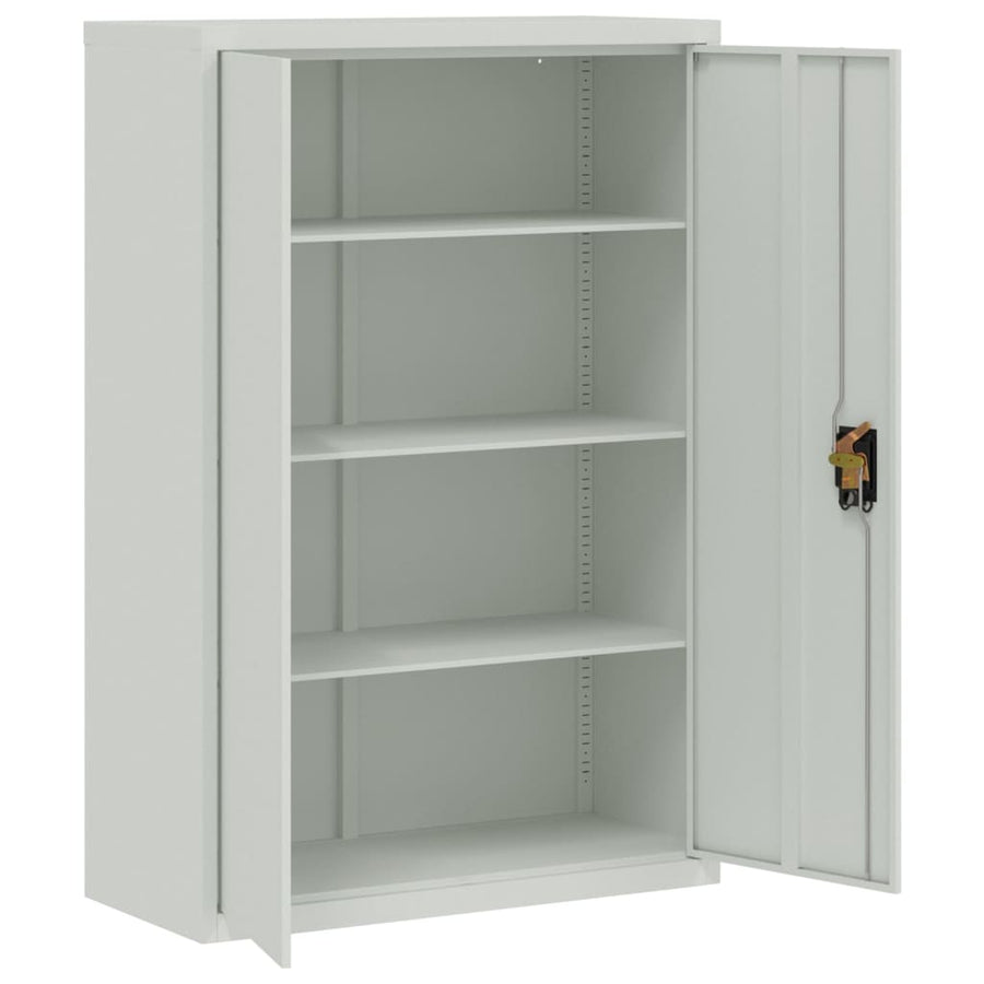 Kantoorkast Staal Grijs 90 x 40 x 140 cm Lichtgrijs