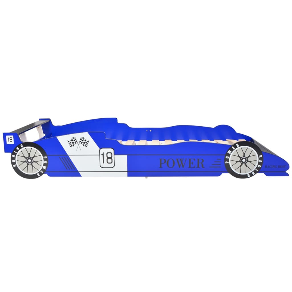 Kinderbed Raceauto 90X200 Cm Blauw