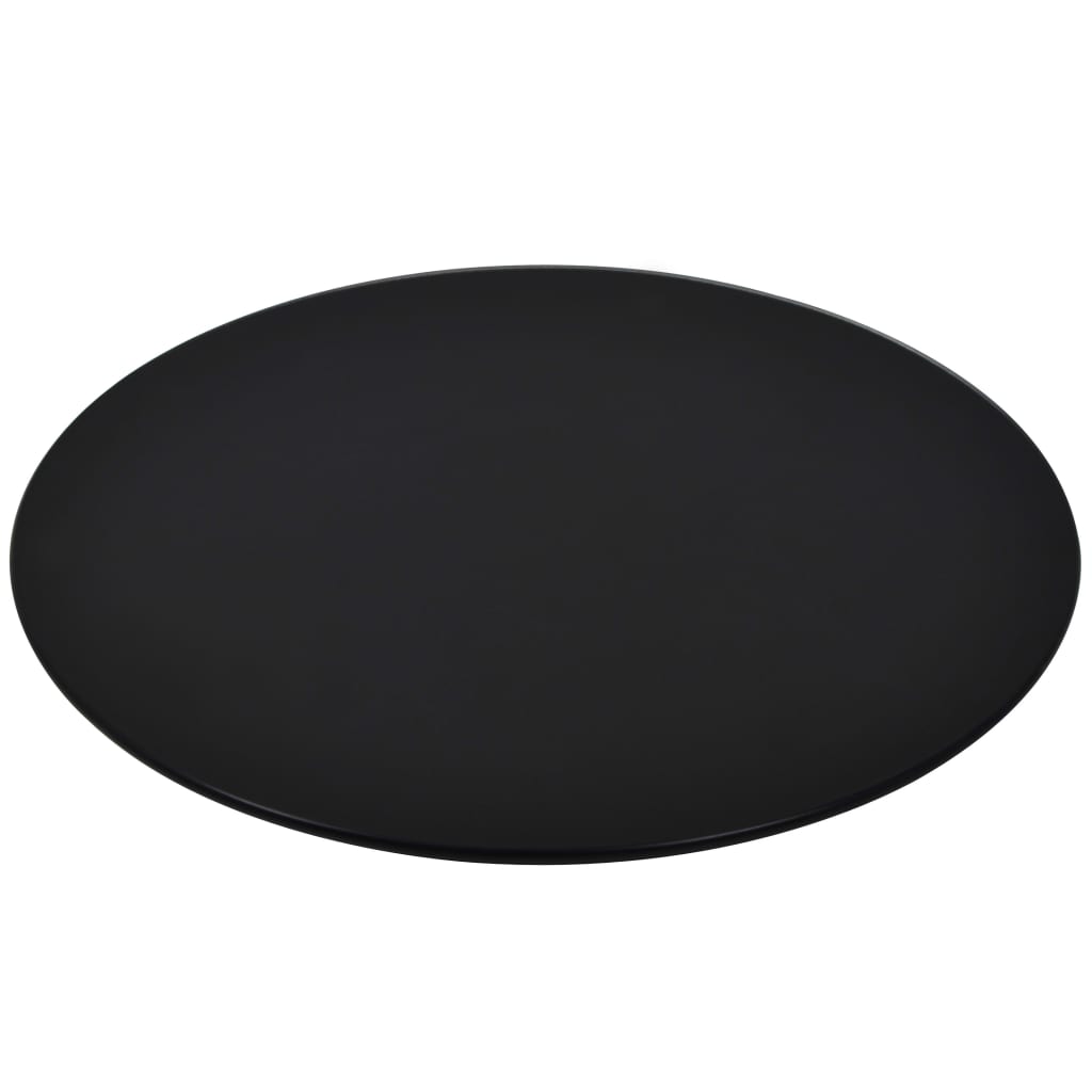 Tafelblad Van Gehard Glas 300 Mm Rond 1 Ø 30 cm Zwart