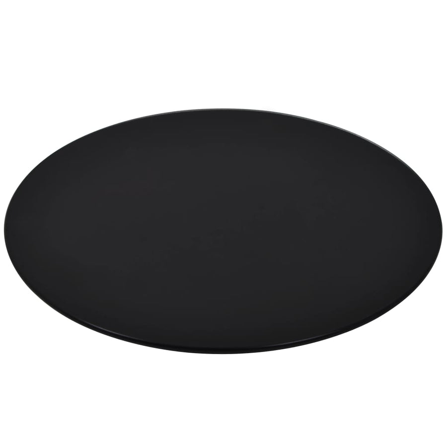 Tafelblad Van Gehard Glas 400 Mm Rond 1 Ø 40 cm Zwart