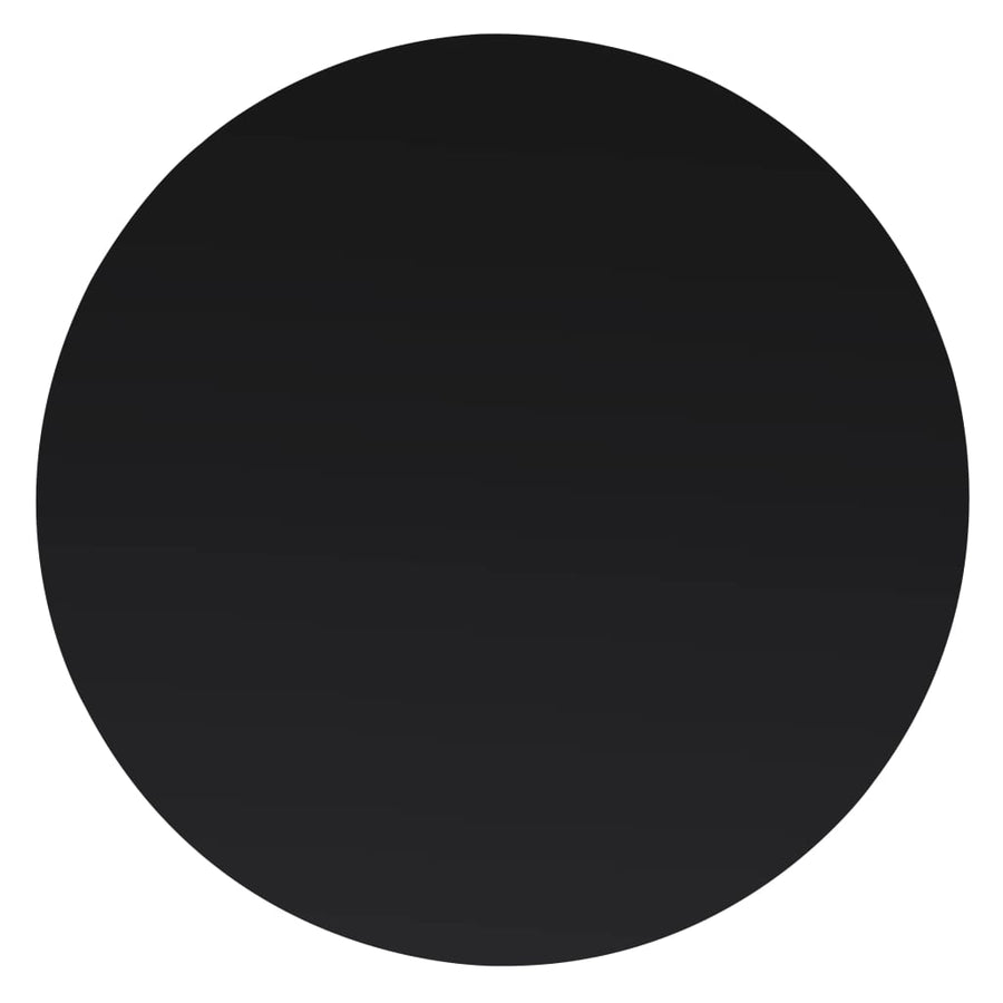 Tafelblad van gehard glas 600 mm rond Ø 60 cm Zwart