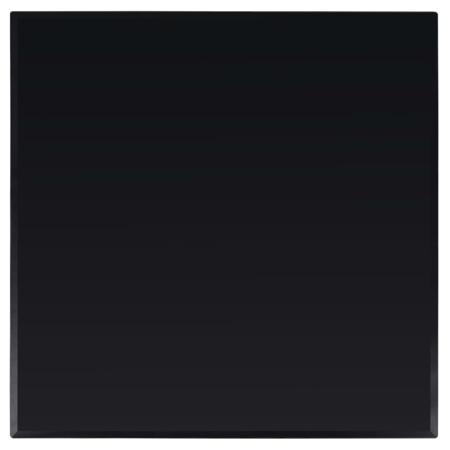 Tafelblad Van Gehard Glas 800X800 Mm Vierkant 80 x 80 cm Zwart