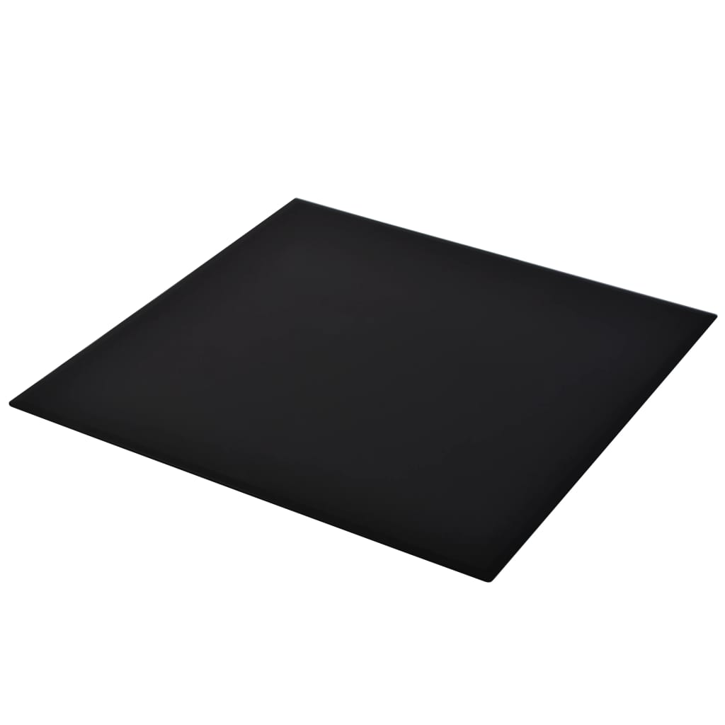 Tafelblad Van Gehard Glas 800X800 Mm Vierkant 80 x 80 cm Zwart